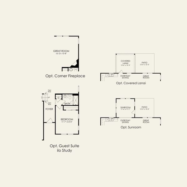2D floor plan layout for the Austin by Pulte Homes in Cannon Run, Concord, NC (Image 4).