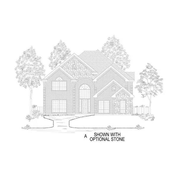 Representative rendering of the exterior for the Hillwood FSW (w/Media) by First Texas Homes (Image 3).