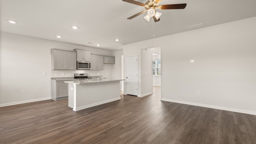 Representative unfurnished interior of a home built from the Ansley by D.R. Horton in Highland Hills, Graniteville (Image 13). Representative unfurnished interior of a home built from the Ansley by D.R. Horton in Highland Hills, Graniteville (Image 13).