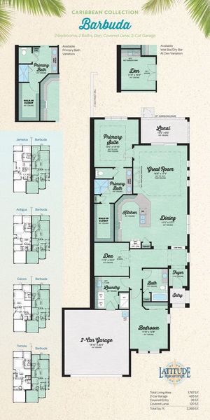 2D floor plan layout for the Barbuda by Minto Communities in Latitude Margaritaville Hilton Head, Hardeeville, SC (Image 3). 2D floor plan layout for the Barbuda by Minto Communities in Latitude Margaritaville Hilton Head, Hardeeville, SC (Image 3).
