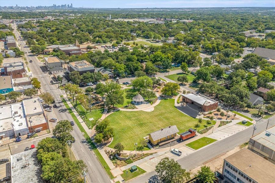 Nearby Heritage Park, just West of development