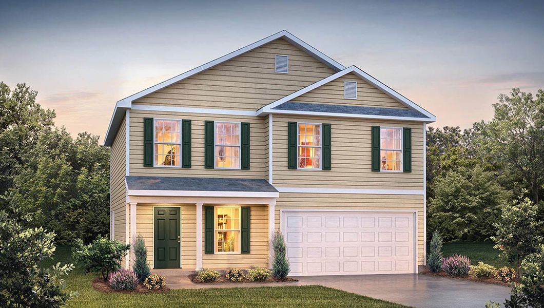 Representative exterior photo of a completed home built from the Shane by D.R. Horton in Fishel Village, Winston-Salem, NC (Image 2). Representative exterior photo of a completed home built from the Shane by D.R. Horton in Fishel Village, Winston-Salem, NC (Image 2).
