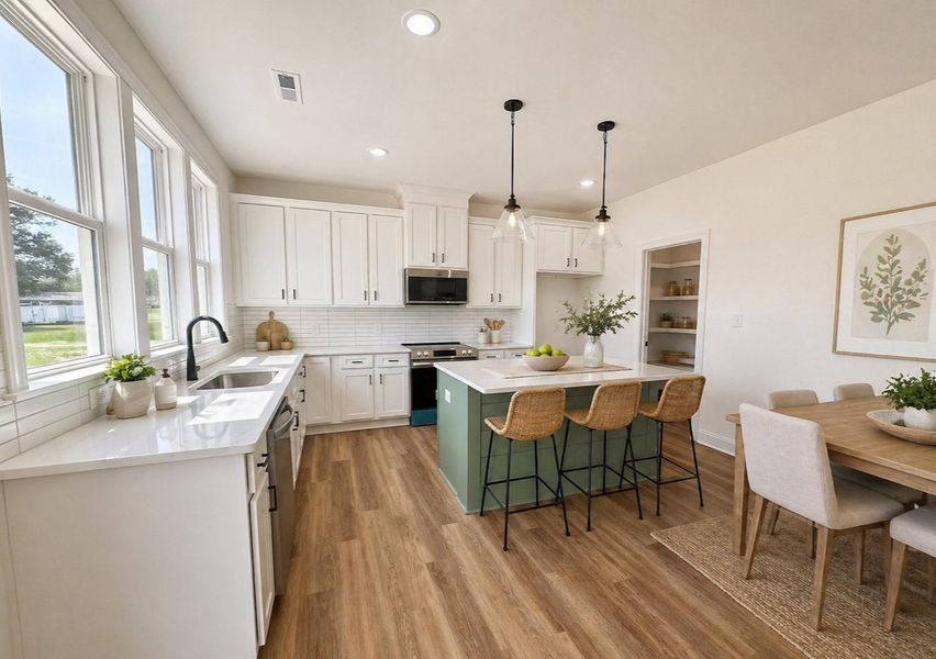 Furnished interior view inside a new home in Dixon Grove, Grimesland (Image 6).