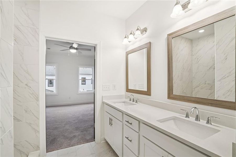 Furnished interior view inside a new home in Palisades Townhomes, Cumming (Image 13).