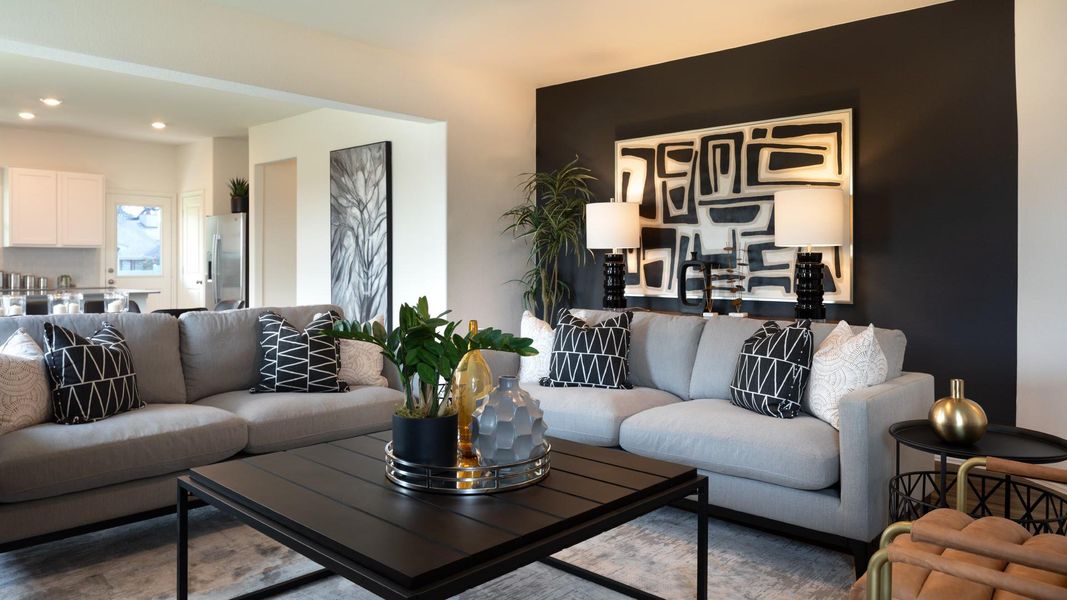Furnished interior view inside a new home in Meadowlark Preserve, Pflugerville (Image 9).