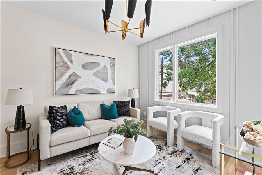 Furnished interior view inside a new home in , Atlanta (Image 11).