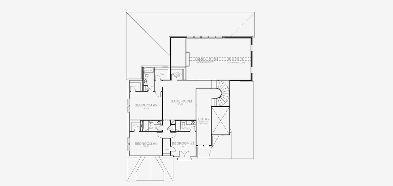 2D floor plan layout of this home in Star Trail 76', Prosper, TX (Image 3).