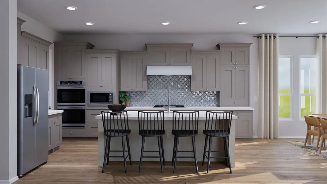Furnished interior view inside a new home in Samara: Wentworth, League City (Image 6).