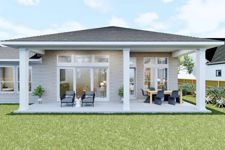 Representative exterior details of a home built from the The Ivy by David Weekley Homes in Dunham Pointe - Parkview Collection, Cypress (Image 4).