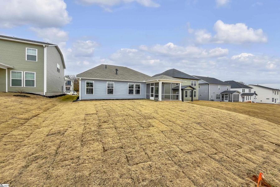 Exterior details and patio area of a home in Sedona, Greenville (Image 4).