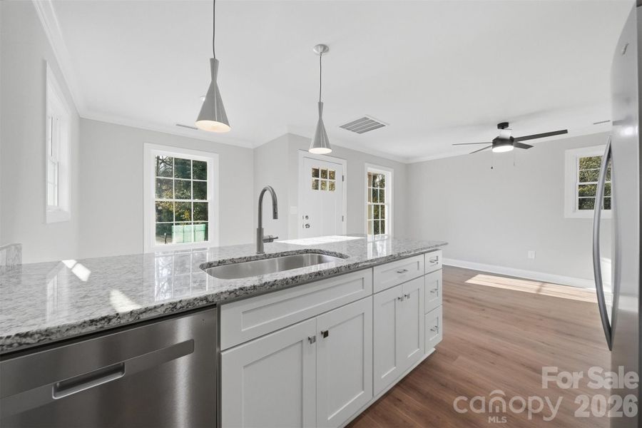 Furnished interior view inside a new home in , Hickory (Image 10).