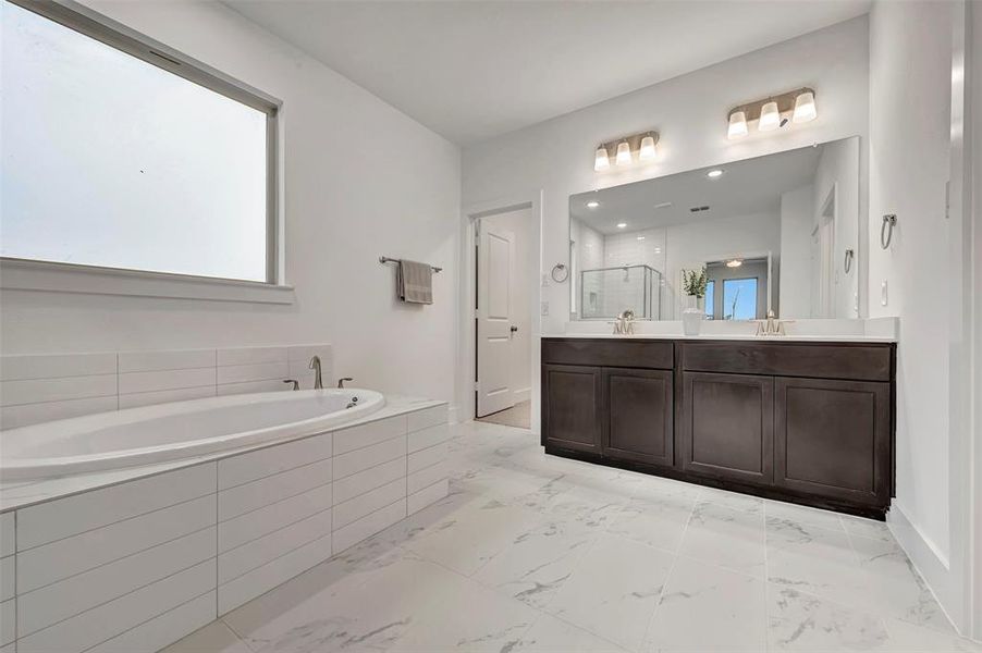 Furnished interior view inside a new home in Lily Creek at Sutton Fields, Aubrey (Image 8).