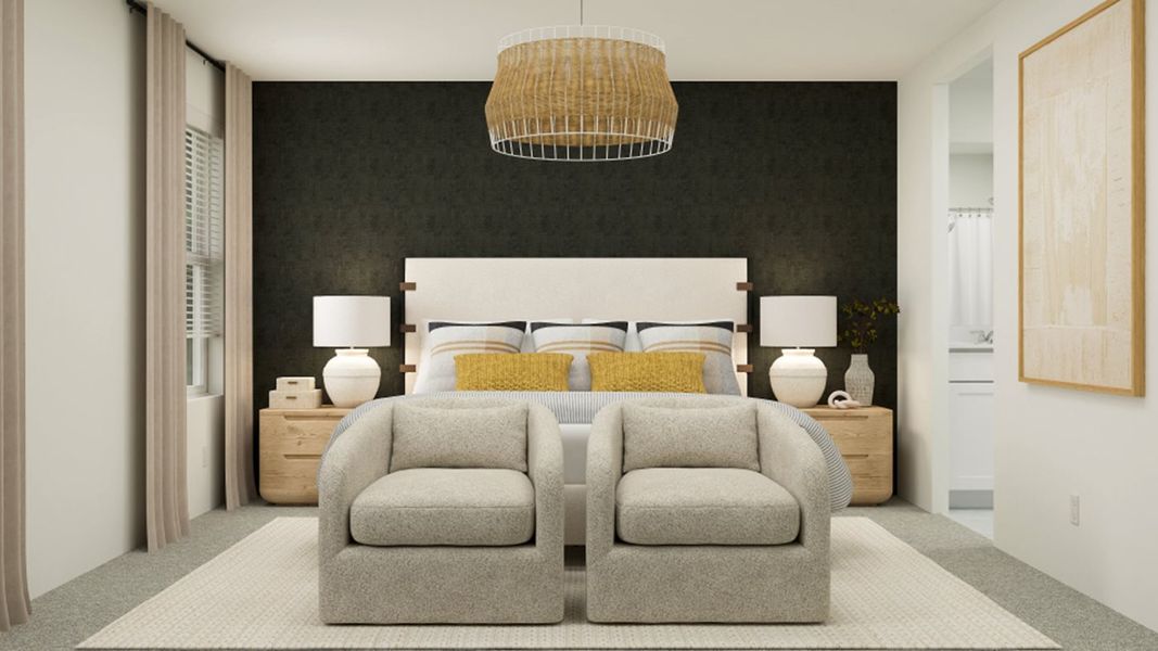 Representative furnished interior of a home built from the Solana Plan 3078 by Lennar in Ventana Ranch: Crest, Buckeye (Image 30). Representative furnished interior of a home built from the Solana Plan 3078 by Lennar in Ventana Ranch: Crest, Buckeye (Image 30).