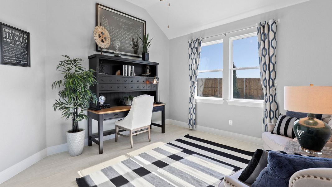 Representative furnished interior of a home built from the Laurel by Brightland Homes in Sunterra, Katy (Image 12).