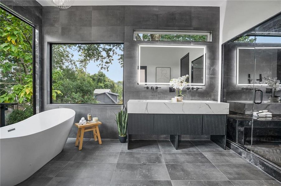 Furnished interior view inside a new home in , Atlanta (Image 17). Furnished interior view inside a new home in , Atlanta (Image 17).