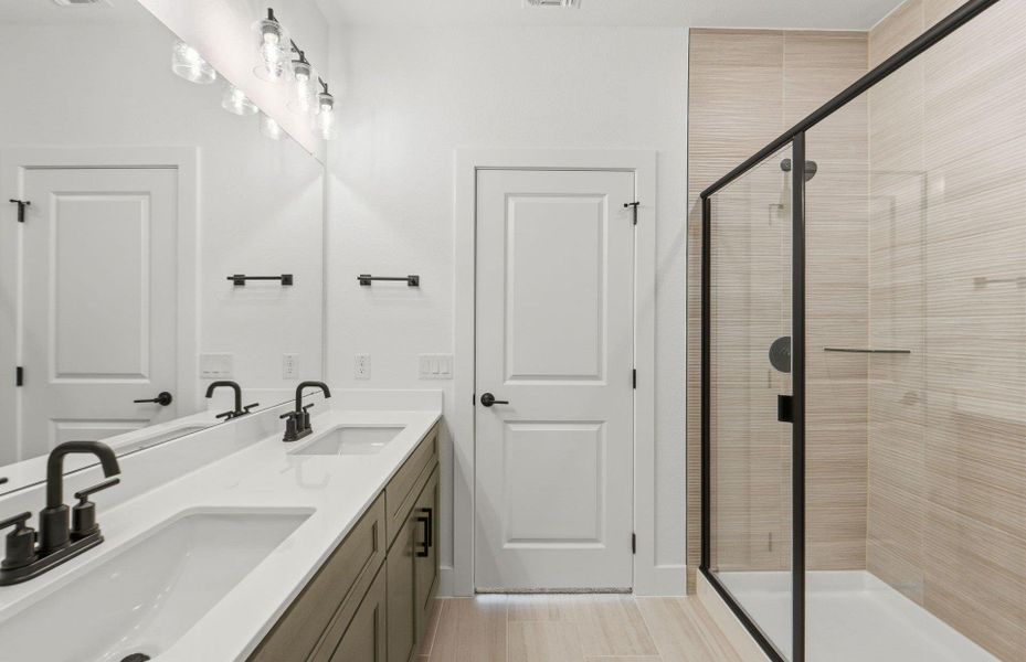 Furnished interior view inside a new home in Crosswinds, Kyle (Image 9).