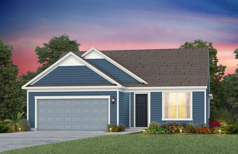 Front exterior of a new home in Crescent Cove, Myrtle Beach, SC, highlighting curb appeal (Image 20).