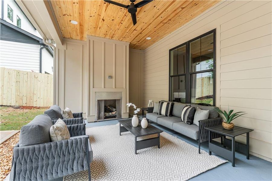 Exterior details and patio area of a home in , Atlanta (Image 25).