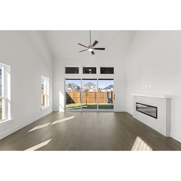 Family Room with Multi-slider door