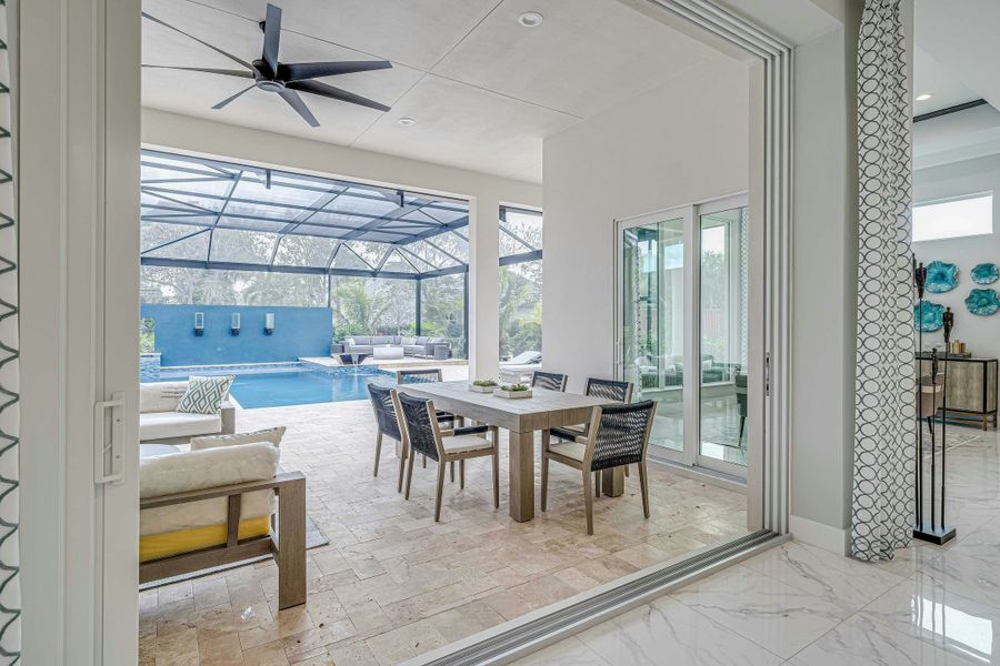 2D floor plan layout for the Sand Dollar Grande by GHO Homes in The Strand, Indian River Shores, FL (Image 46).