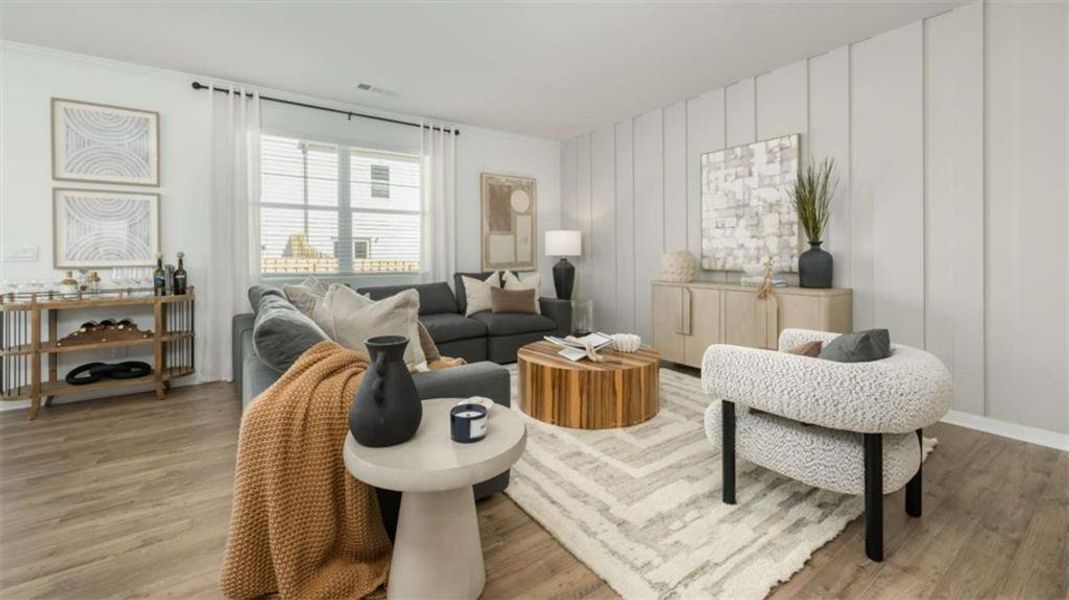 Furnished interior view inside a new home in Rosewood Farms, Acworth (Image 4).