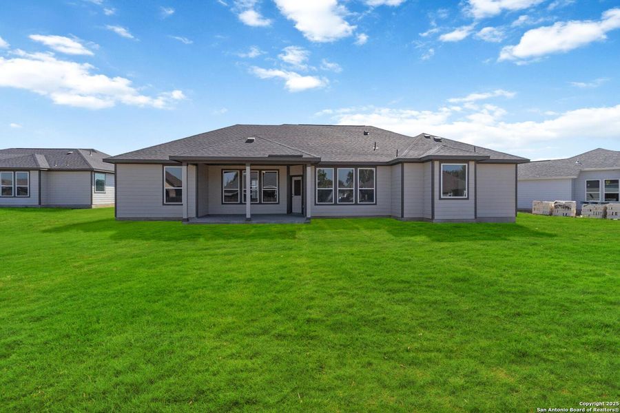 Front exterior of a new home in Bonita Vista, Pleasanton, TX, highlighting curb appeal (Image 20).