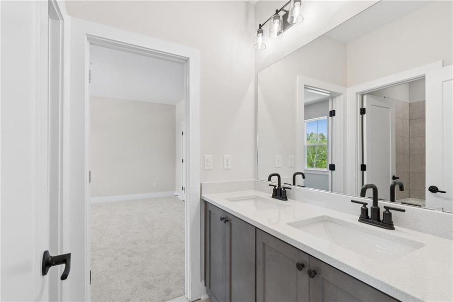 Furnished interior view inside a new home in Meadow Brook Farms, Cumming (Image 12).