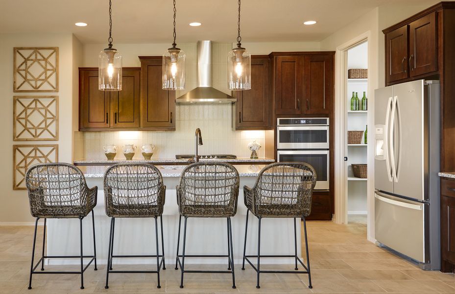 The Kitchen is Complete with an Oversized Pantry and Plenty of Overhead Lighting