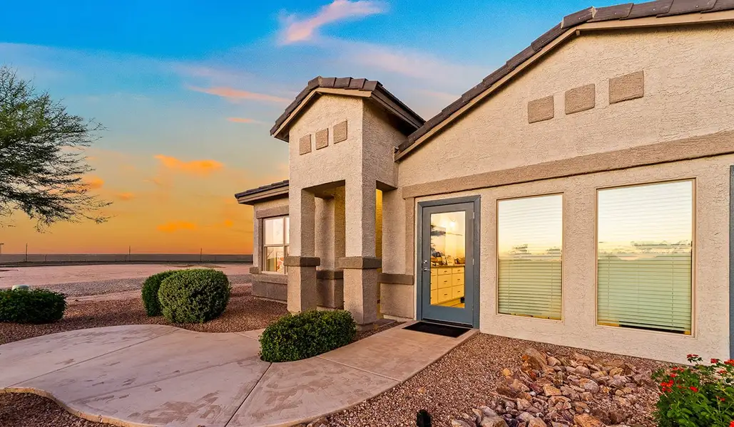Exterior details and patio area of a home in Barnett Village, Marana (Image 3).