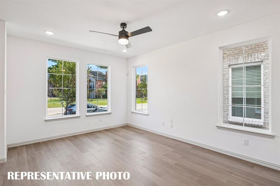 Your new light filled family room is the perfect place to entertain!  REPRESENTATIVE PHOTO