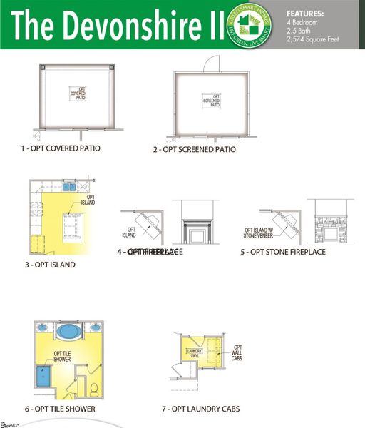 2D floor plan layout of this home in Shiloh Trail, Wellford, SC (Image 5).