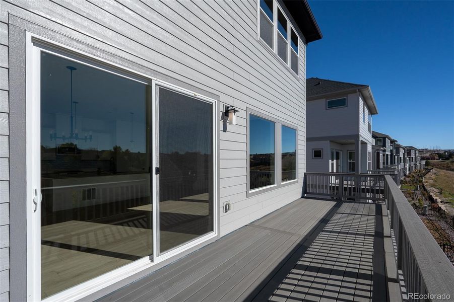 Exterior details and patio area of a home in Trailside at Cottonwood Creek, Colorado Springs (Image 4).