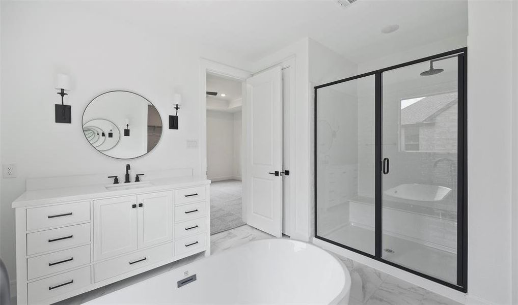 Furnished interior view inside a new home in Kreymer at the Park, Wylie (Image 18).