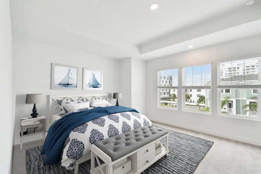 Furnished interior view inside a new home in Towns at Union, St. Petersburg (Image 8).