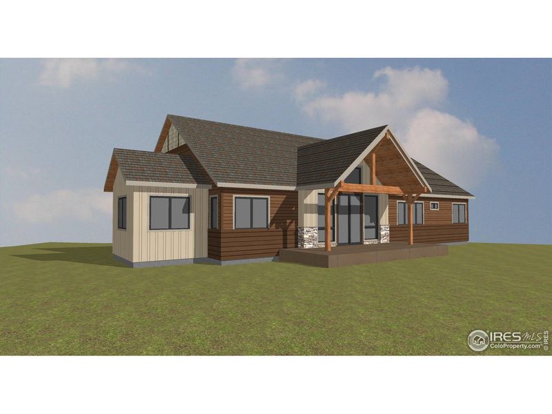 Exterior rendering of this home design in , Estes Park, CO (Image 15).