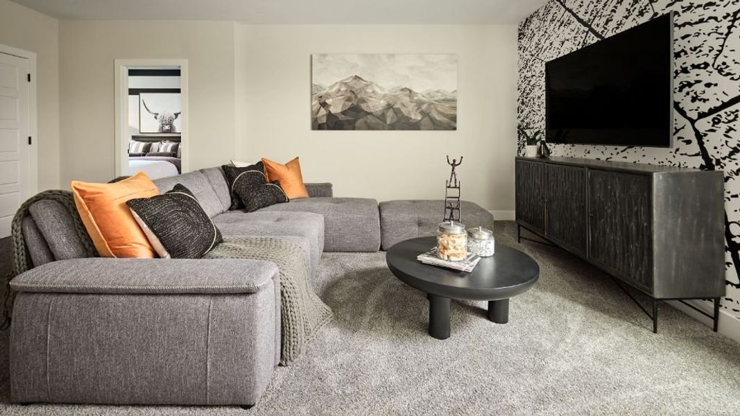 Furnished interior view inside a new home in The Aurora Highlands, Aurora (Image 29).