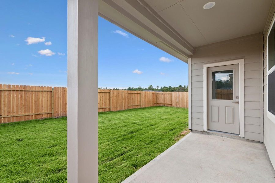 Peaceful covered patio
