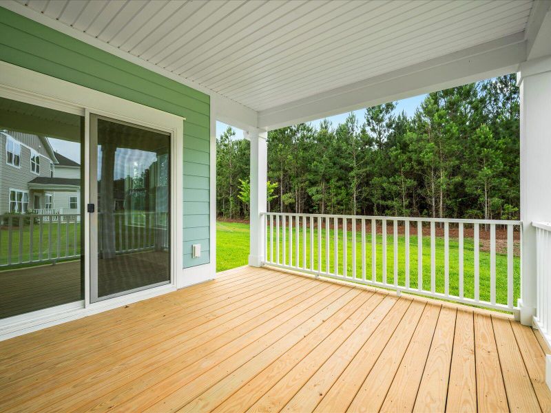 Exterior details and patio area of a home in The Coves at Lakes of Cane Bay, Summerville (Image 21).