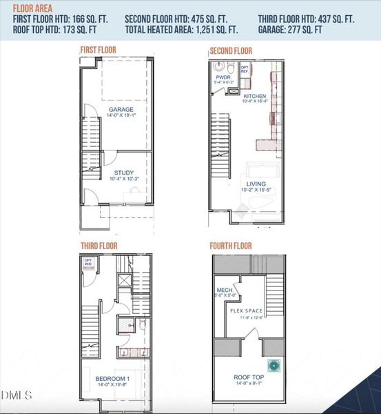 Arial Floorplan 1251sqft