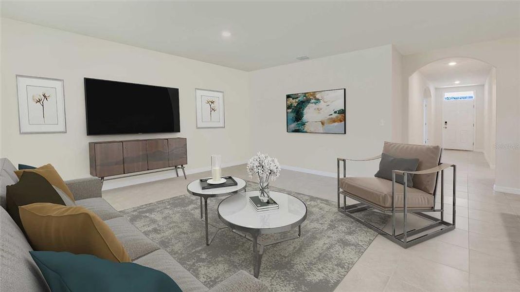 Furnished interior view inside a new home in Triumph South, Wildwood (Image 7).