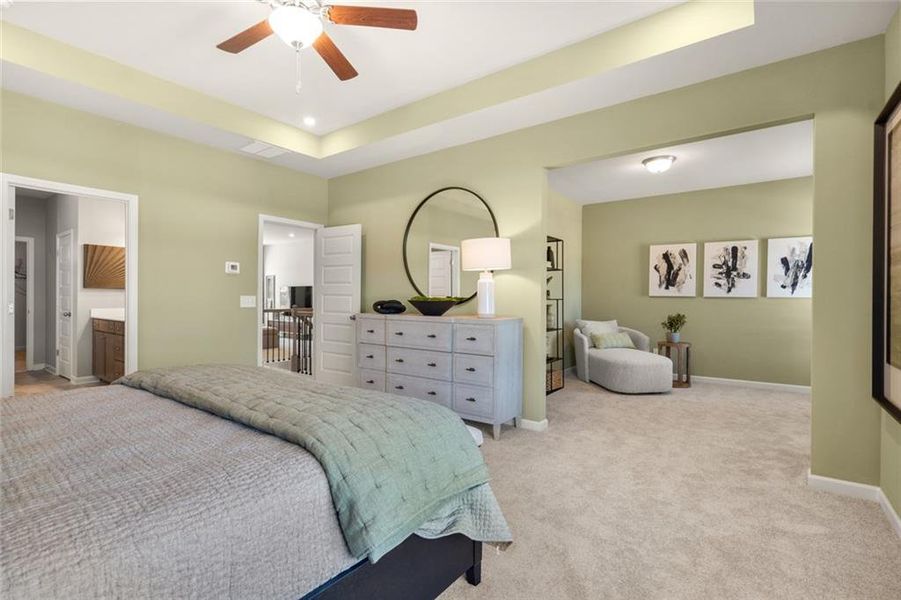 Furnished interior view inside a new home in Glen at Cave Springs, Douglasville (Image 22). Furnished interior view inside a new home in Glen at Cave Springs, Douglasville (Image 22).