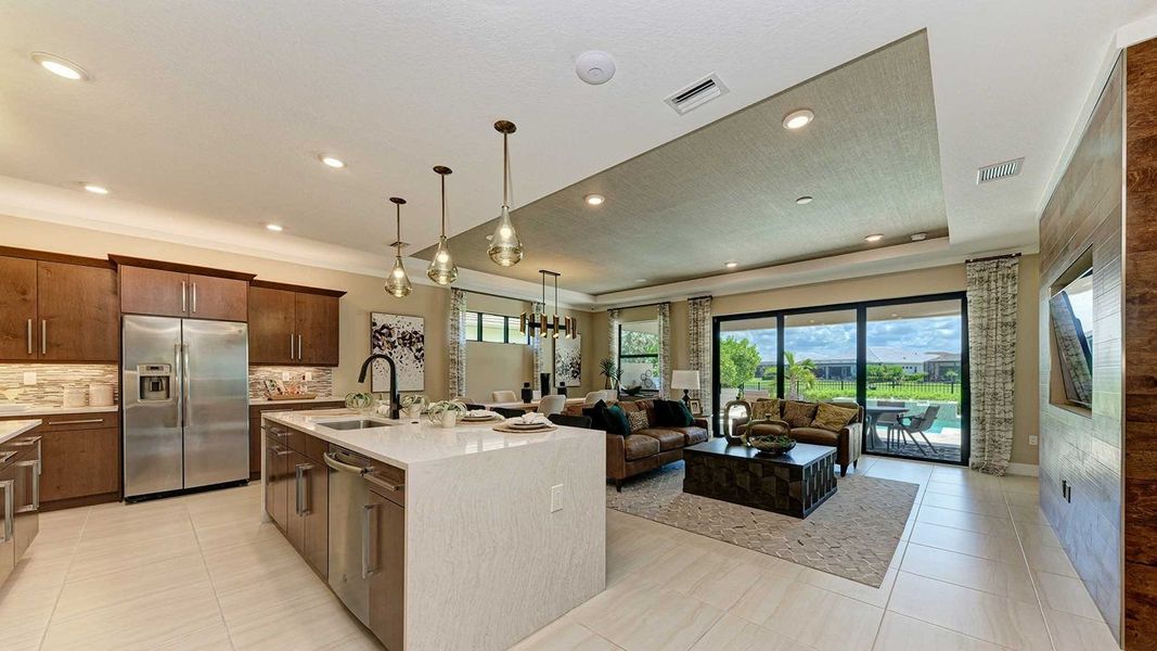 Island Kitchen into Great Room
