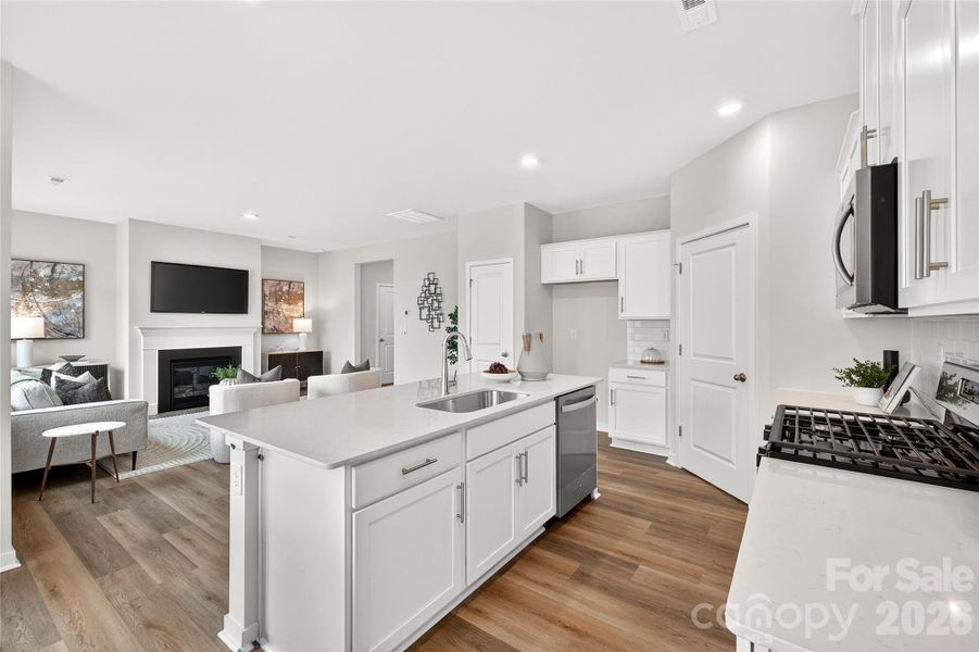Furnished interior view inside a new home in Reedy Creek Preserve, Charlotte (Image 17).