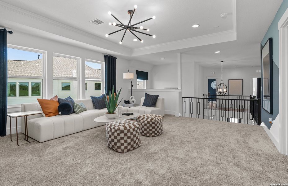 Furnished interior view inside a new home in Legacy at Lake Dunlap, New Braunfels (Image 5). Furnished interior view inside a new home in Legacy at Lake Dunlap, New Braunfels (Image 5).