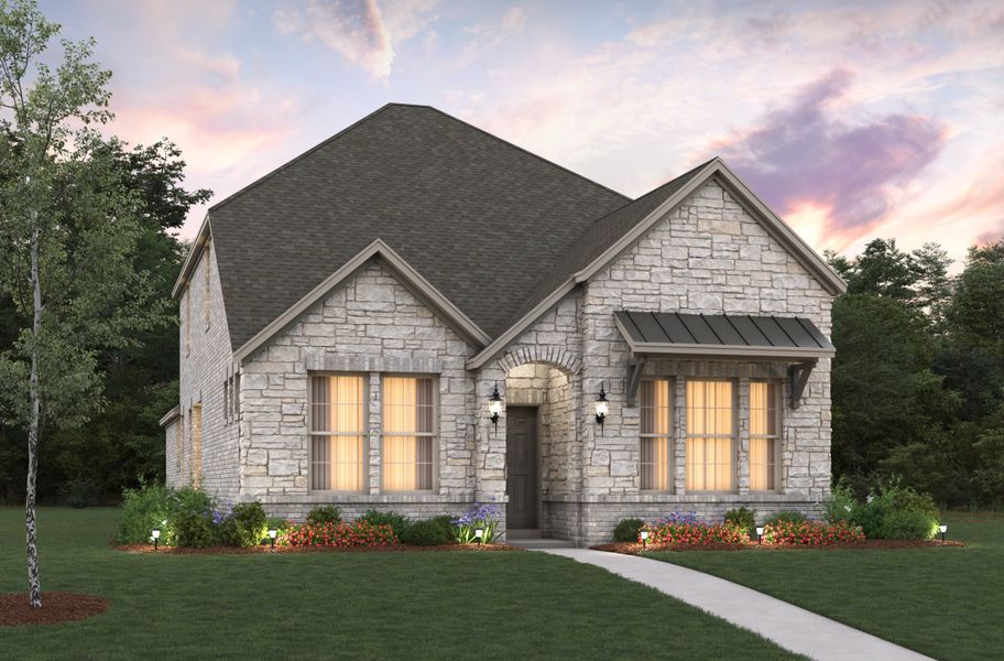 Representative exterior photo of a completed home built from the Alpine by Beazer Homes in Wildflower Ranch, Justin, TX (Image 11).