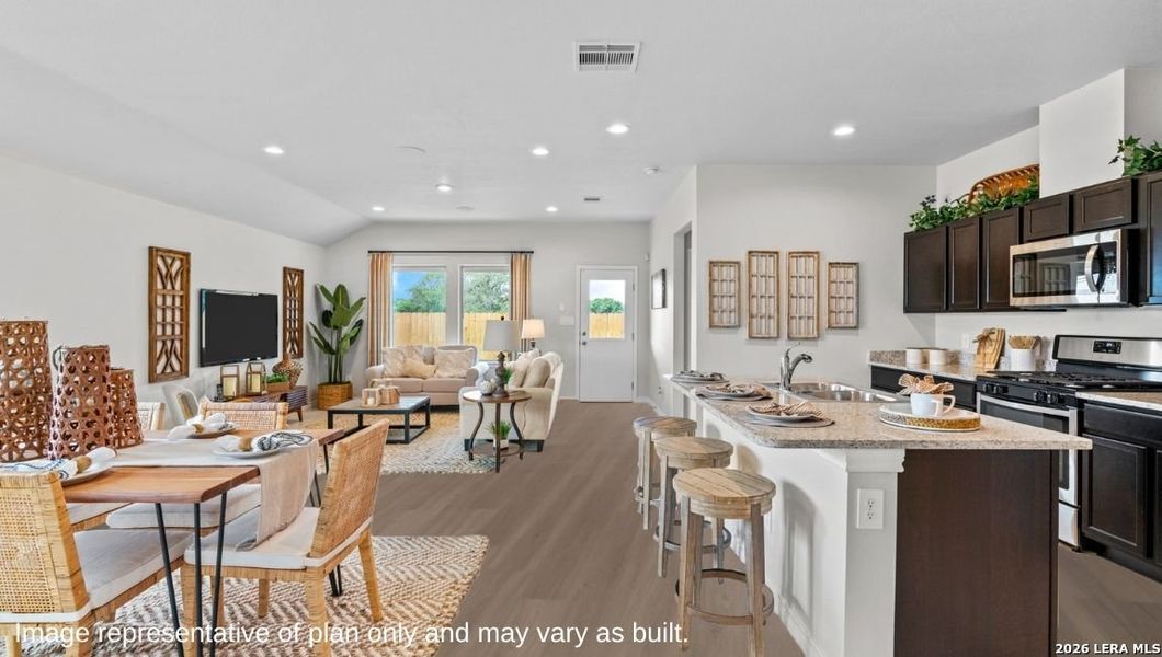Furnished interior view inside a new home in The Birch at Spencer Ranch, Boerne (Image 15).