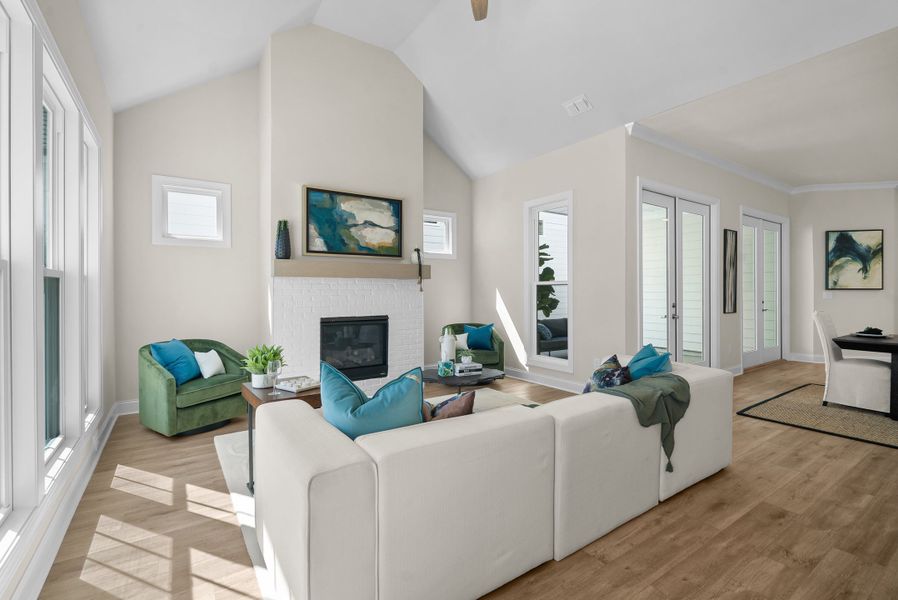 Representative furnished interior of a home built from the The Henley by The Providence Group in Promenade at Sawnee Village, Cumming (Image 6). Representative furnished interior of a home built from the The Henley by The Providence Group in Promenade at Sawnee Village, Cumming (Image 6).