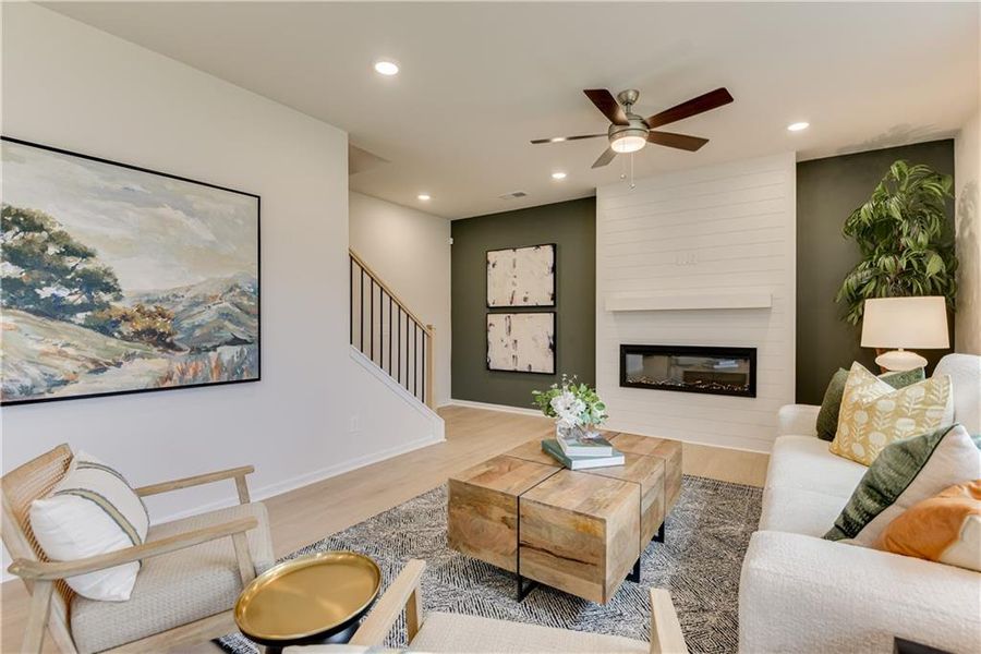 Furnished interior view inside a new home in River Oaks, Locust Grove (Image 18). Furnished interior view inside a new home in River Oaks, Locust Grove (Image 18).