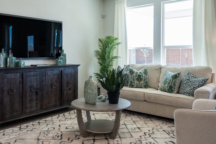 Representative furnished interior of a home built from the 2527 by KB Home in Knox Ridge, Converse (Image 8).