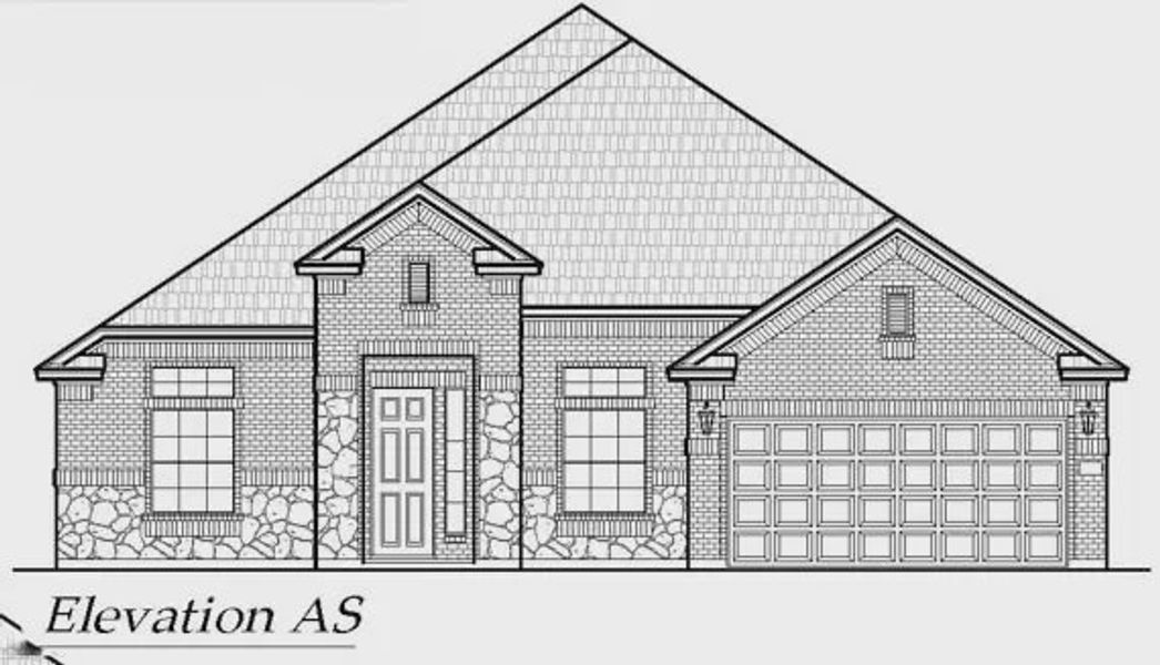 Exterior rendering of this home design in Lakeview Heights, Azle, TX (Image 22).